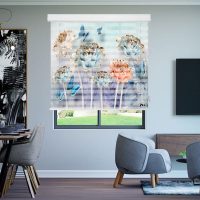 پرده زبرا زیو مدل 3D-1005 سایز 100x200 سانتی متر