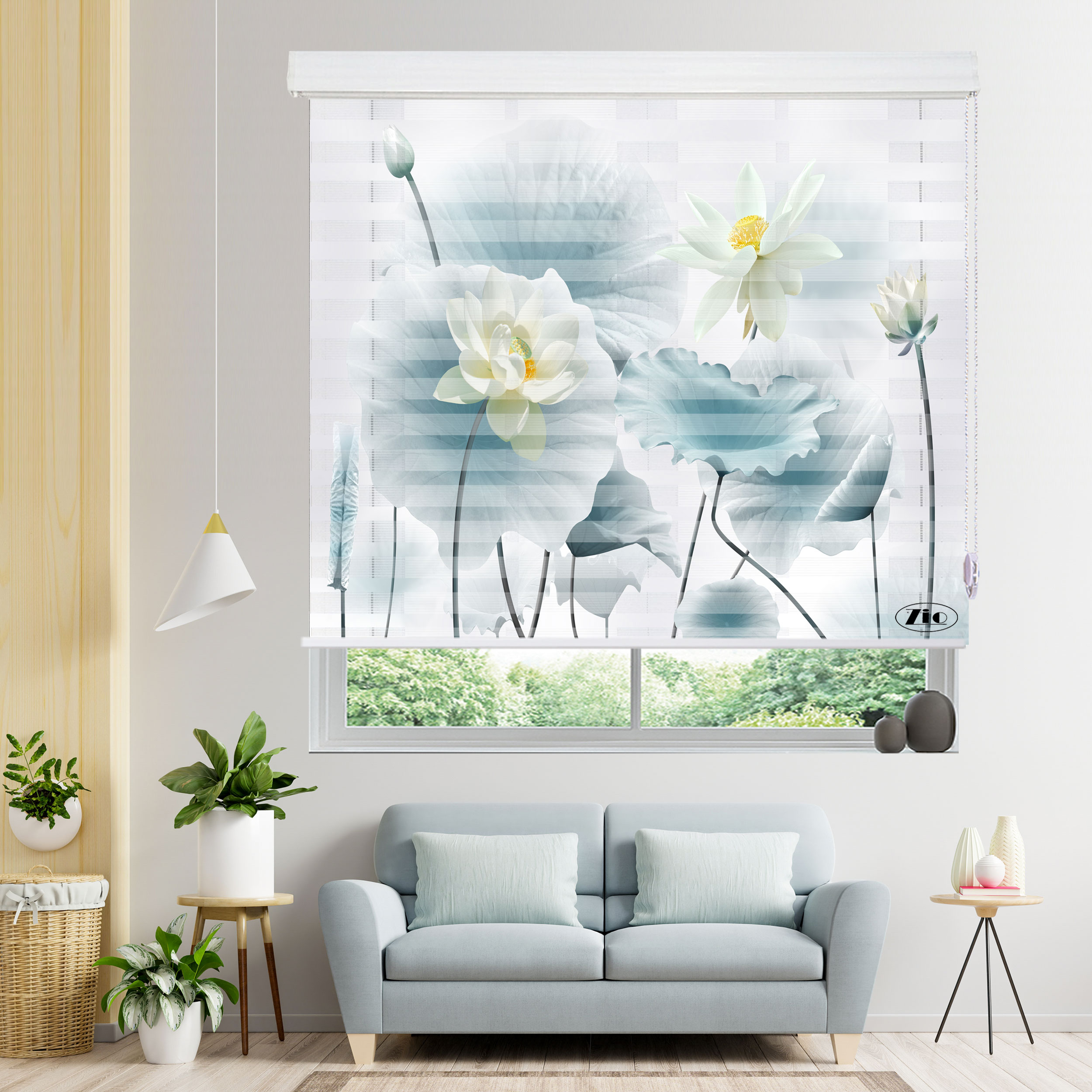 پرده زبرا زیو مدل 3D-1075 سایز 150x150 سانتی متر