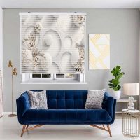 پرده زبرا زیو مدل سیلوئت 3D1442 سایز 150x150 سانتی متر
