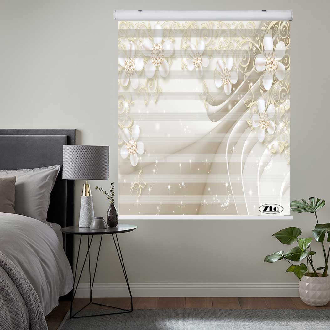 پرده زبرا زیو کد 3D1203 سایز 150x150 سانتی متر