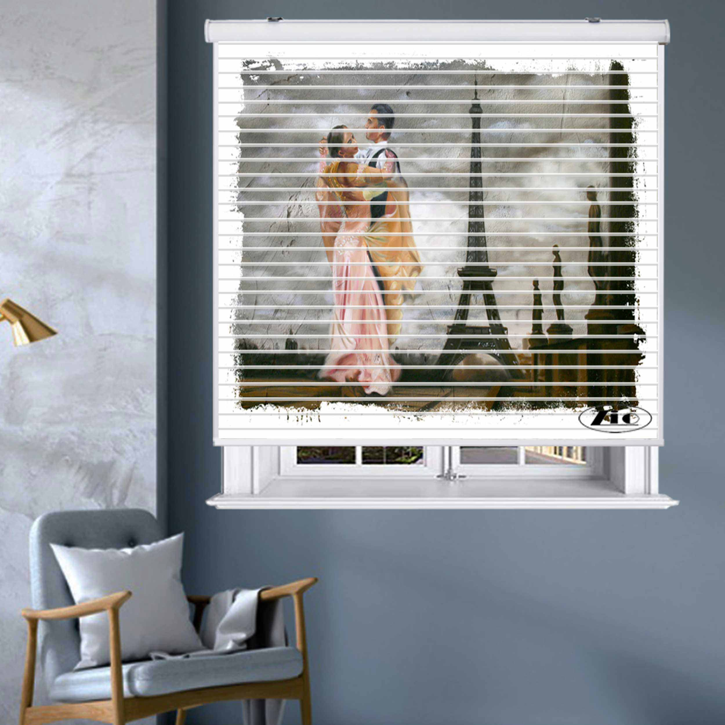پرده زبرا زیو مدل سیلوئت P-6039 سایز 150x150 سانتی متر