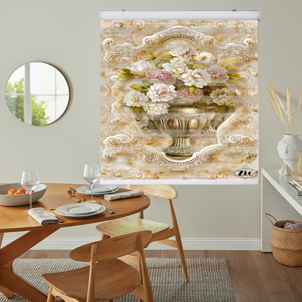 پرده زبرا زیو کد 3D1212 سایز 150x150 سانتی متر