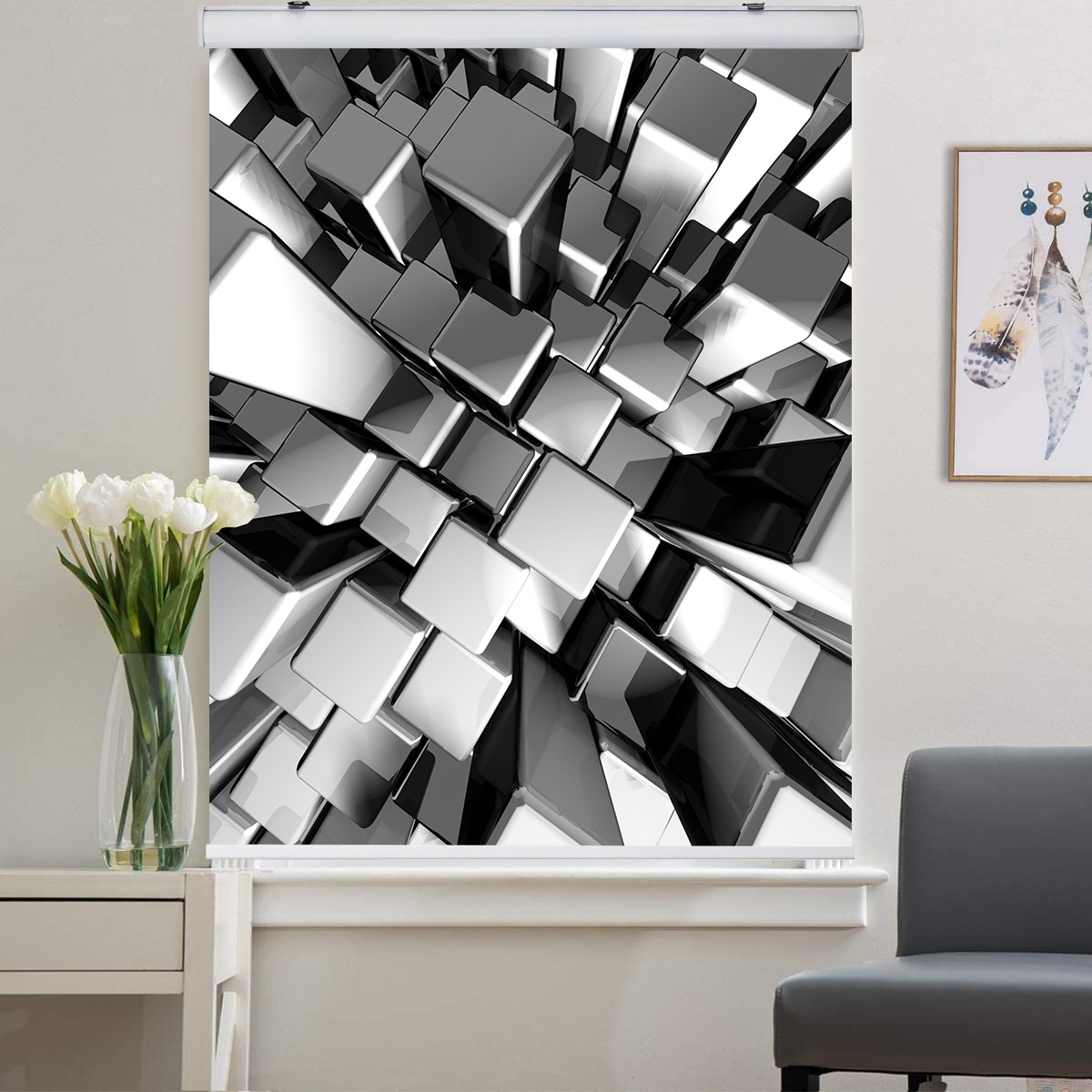 پرده شید زیو کد 3D044 سایز 200 × 140 سانتی‌ متر