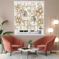 پرده زبرا زیو مدل سیلوئت 3D1267 سایز 150x150 سانتی متر
