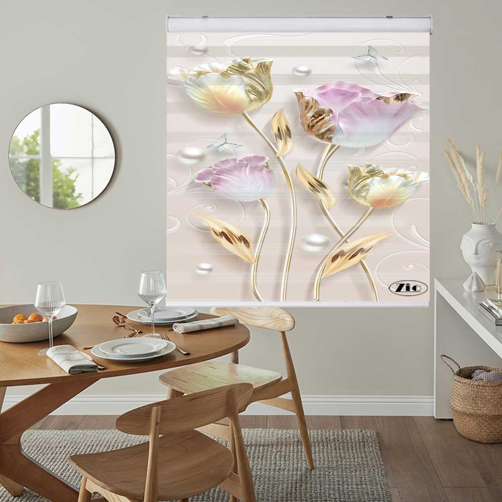 پرده زبرا زیو کد 3D1155 سایز 150x200 سانتی متر