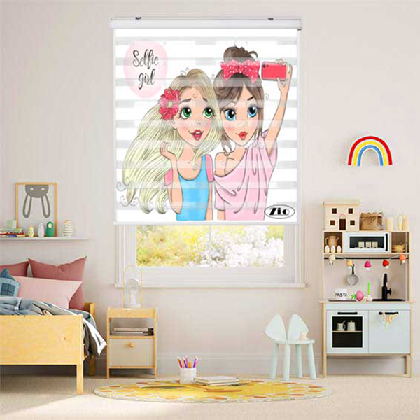 پرده زبرا زیو کد K3002 سایز 150x150 سانتی متر