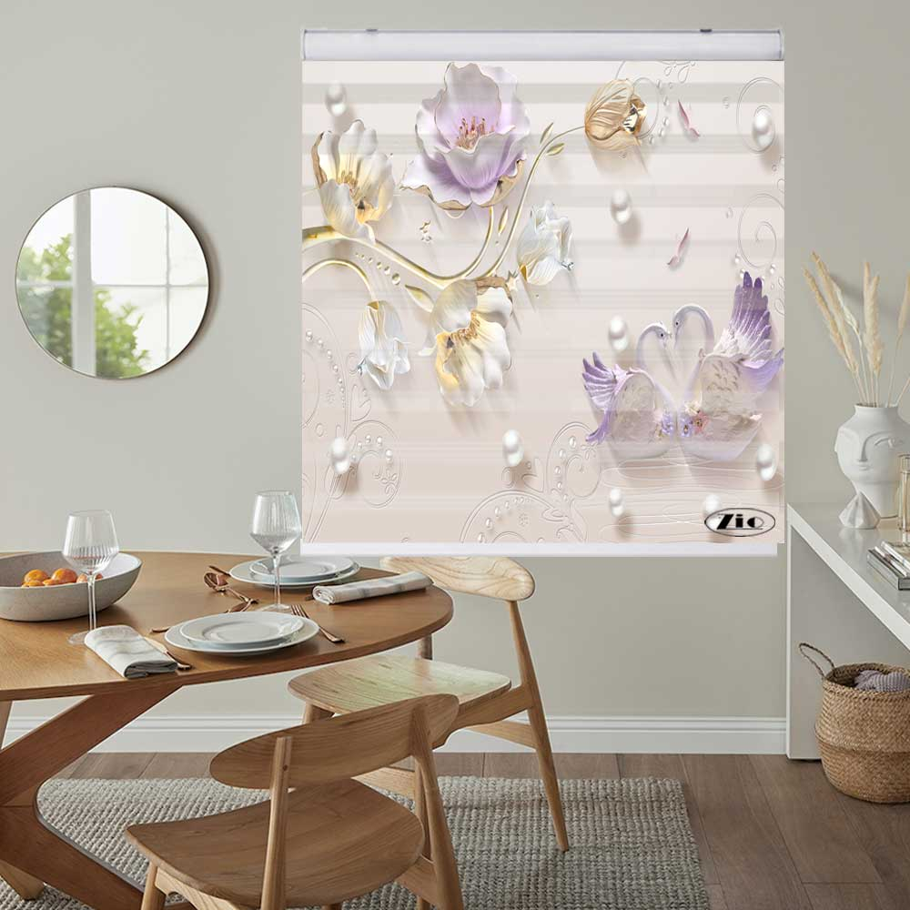 پرده زبرا زیو کد 3D1328 سایز 150x200 سانتی متر