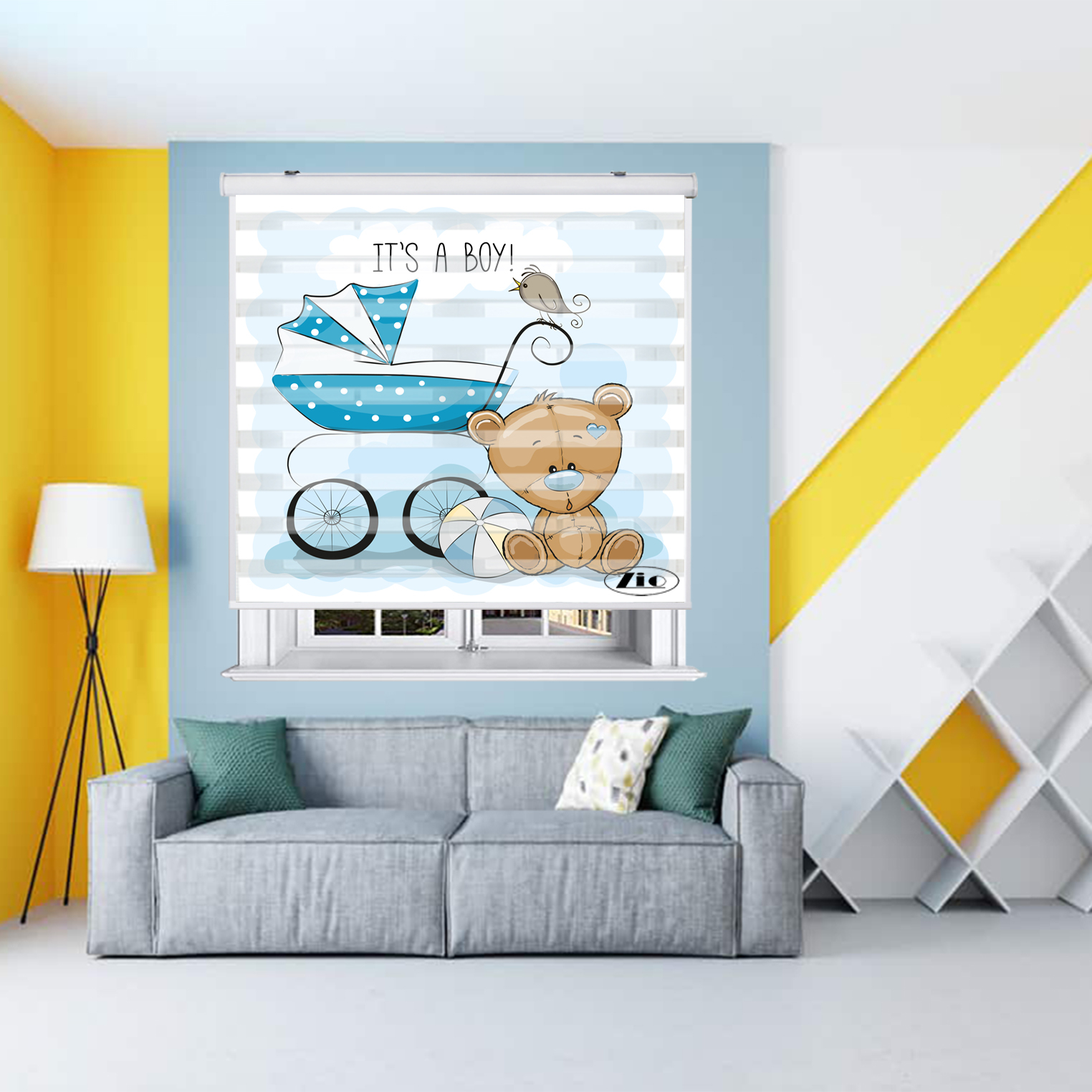 پرده زبرا زیو کد K3010 سایز 150X150 سانتی متر