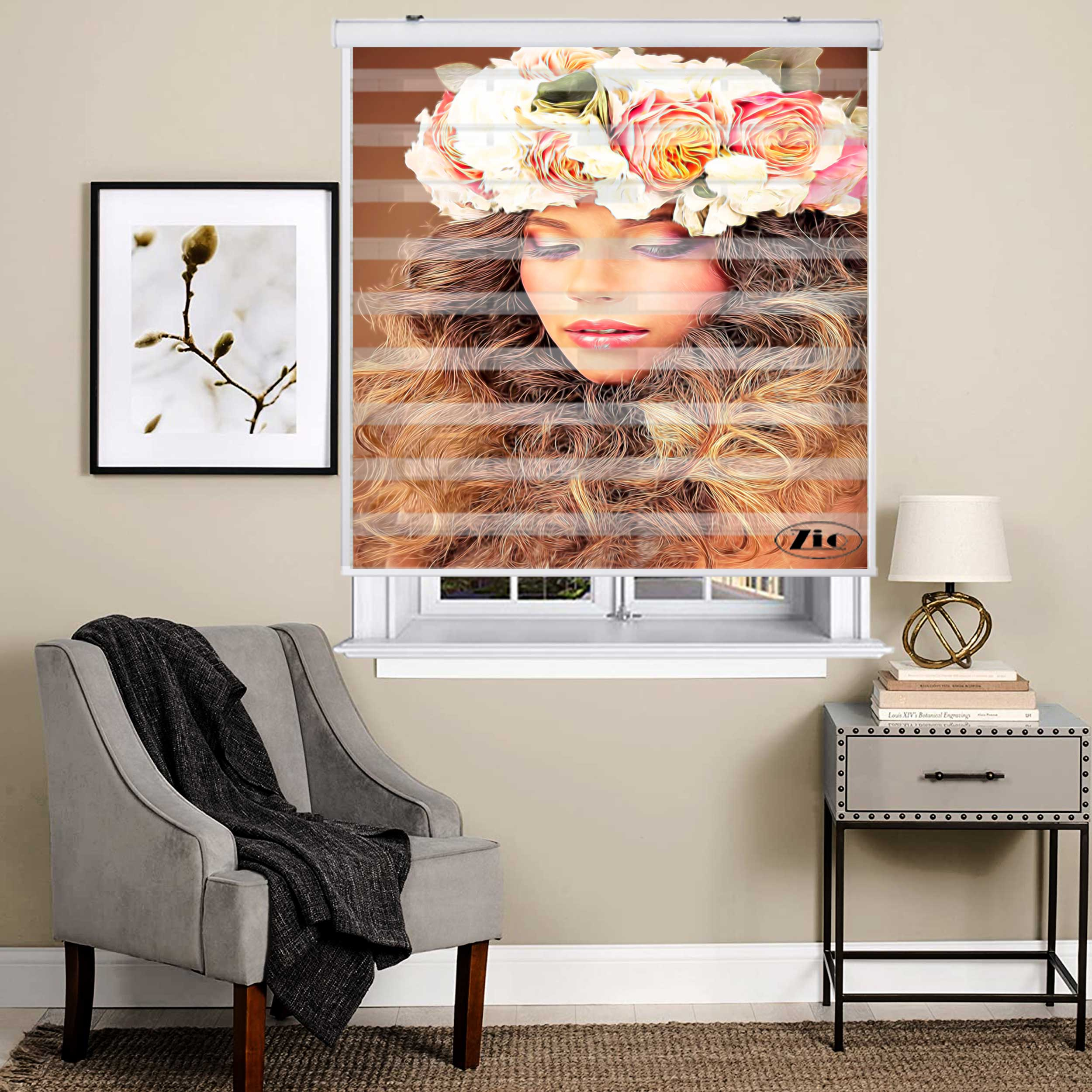 پرده زبرا زیو کد P6002 سایز 150X150 سانتی متر