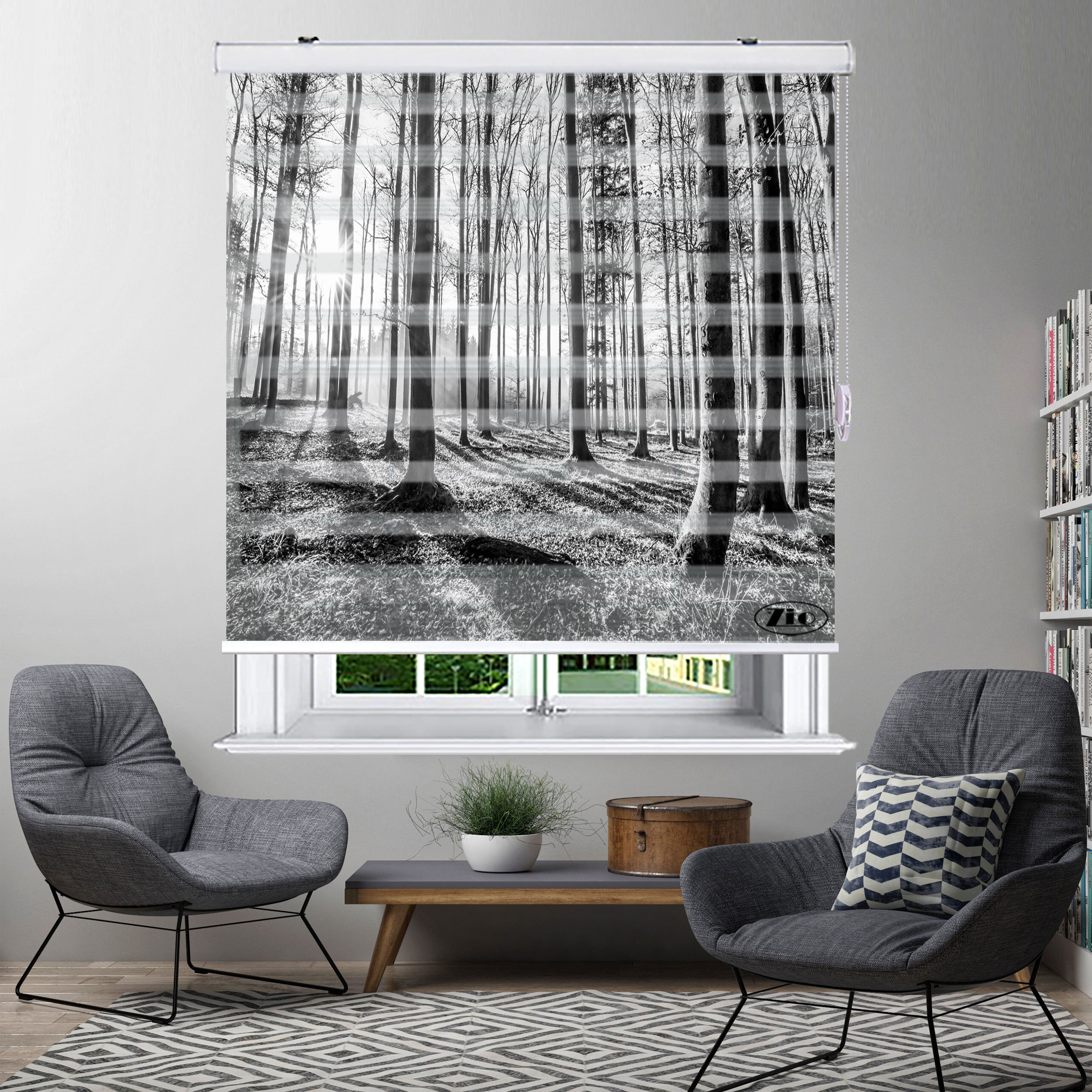 پرده زبرا زیو مدل L5062 سایز 100x150 سانتی متر