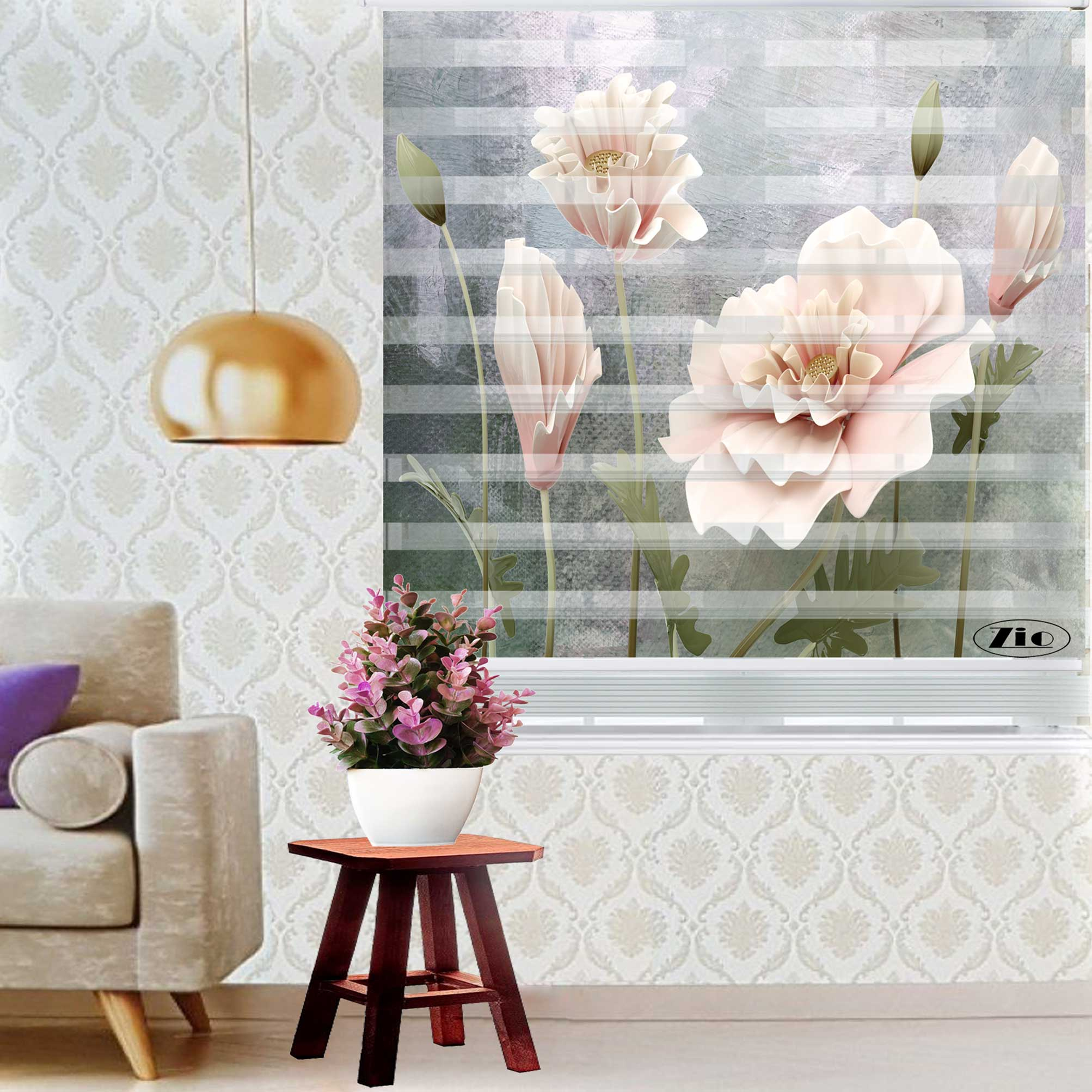 پرده زبرا زیو کد 3D1064 سایز 150x150 سانتی متر