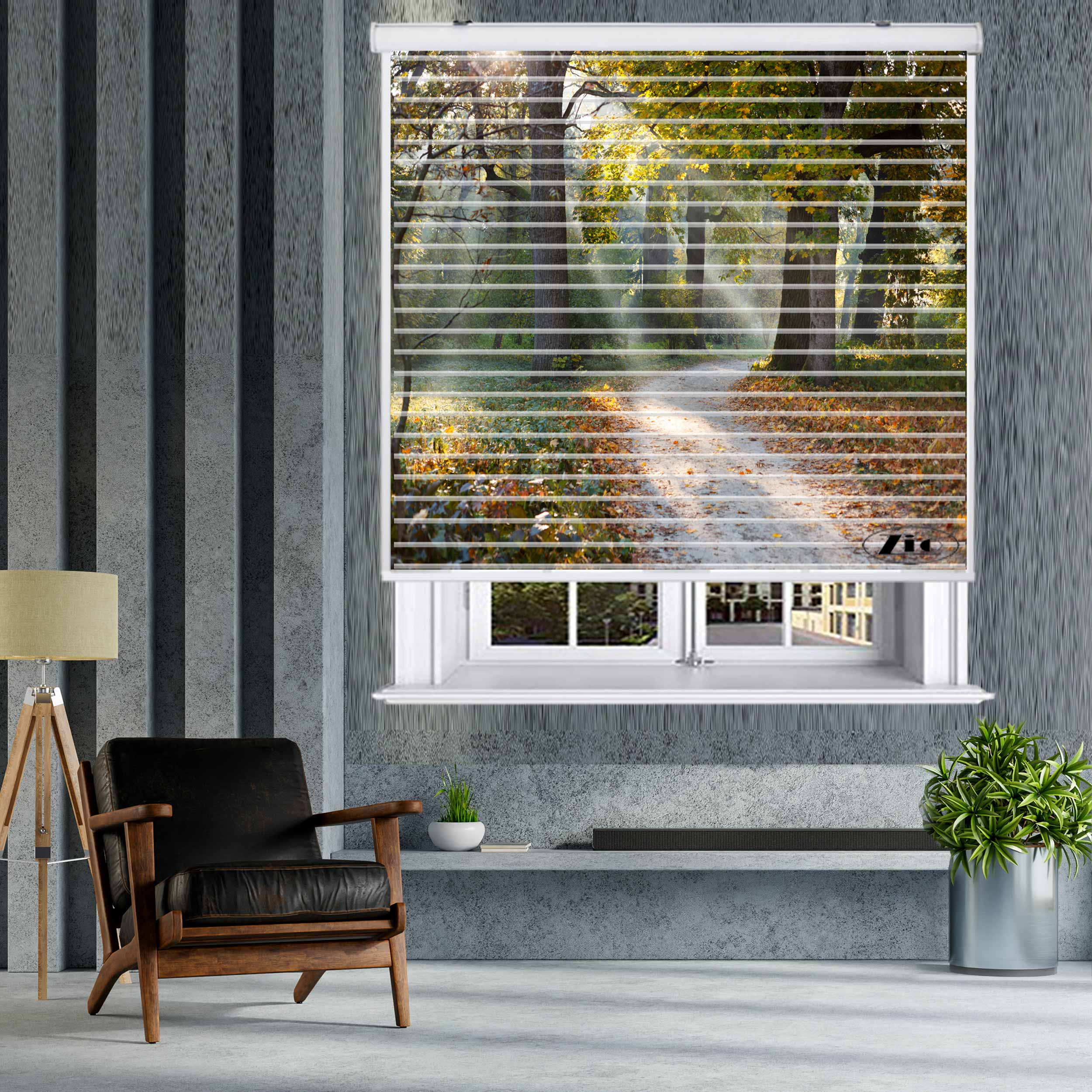 پرده زبرا زیو مدل L-5023 سایز 150x150 سانتی متر