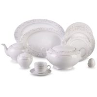سرویس غذاخوری 102 پارچه چینی زرین ایران سری ایتالیا اف مدل Bridal درجه یک