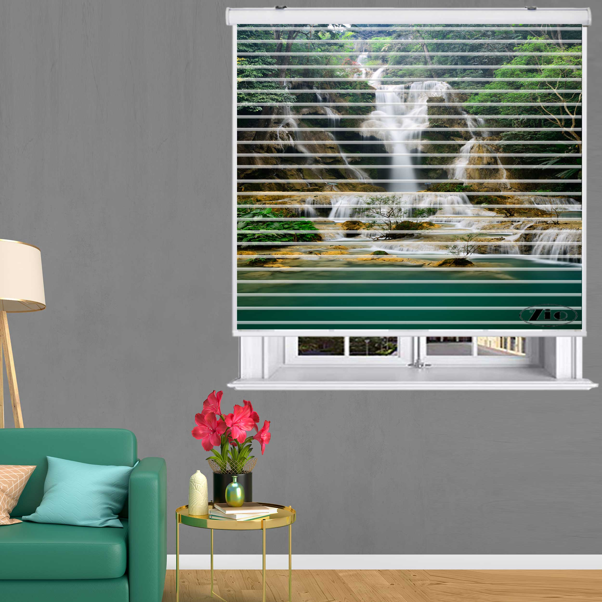 پرده زبرا زیو مدل L-5068 سایز 150x150 سانتی متر