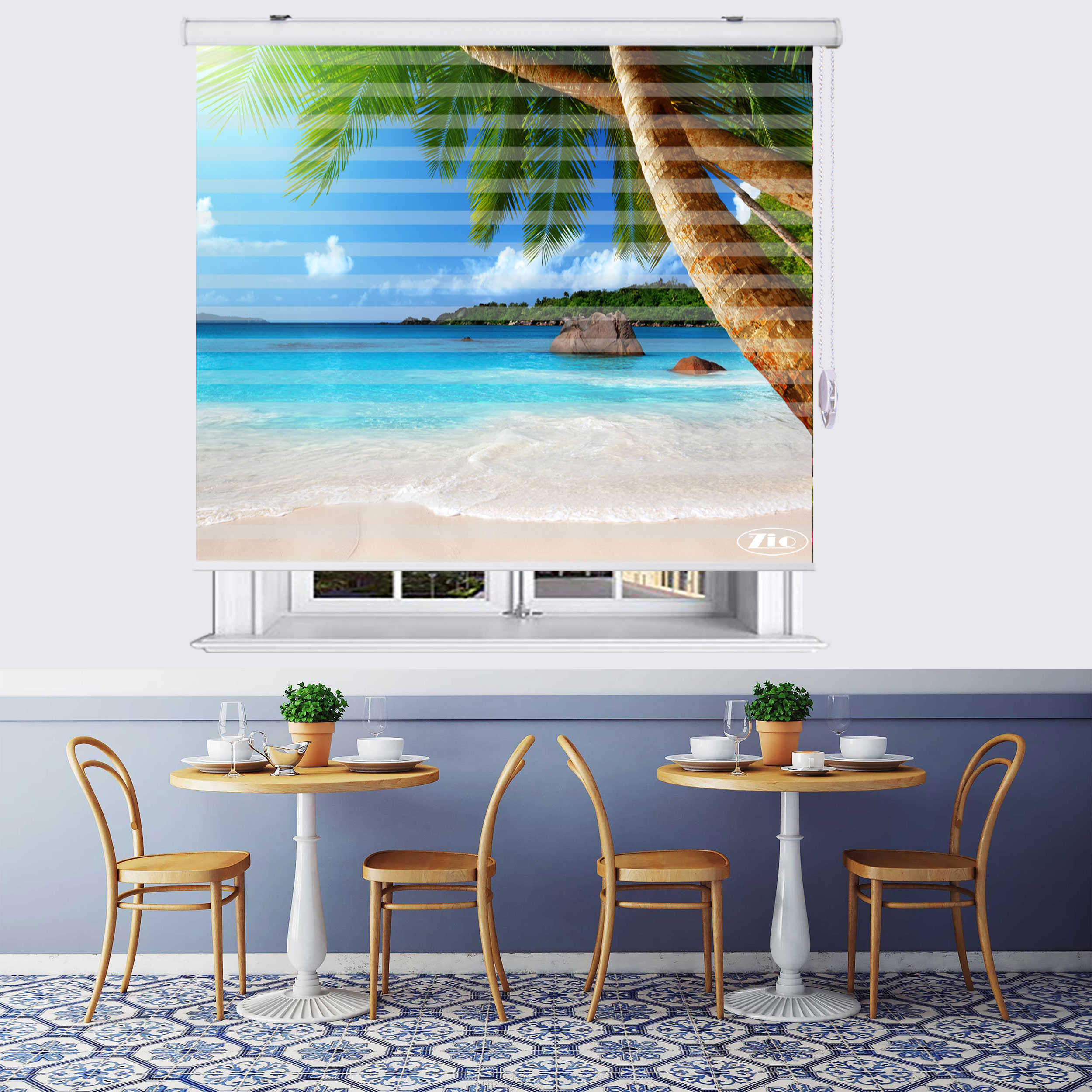 پرده زبرا زیو مدل L5057 سایز 200x150 سانتی متر