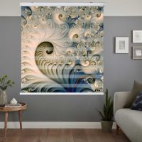 پرده زبرا زیو کد 3D1363 سایز 150x150 سانتی متر