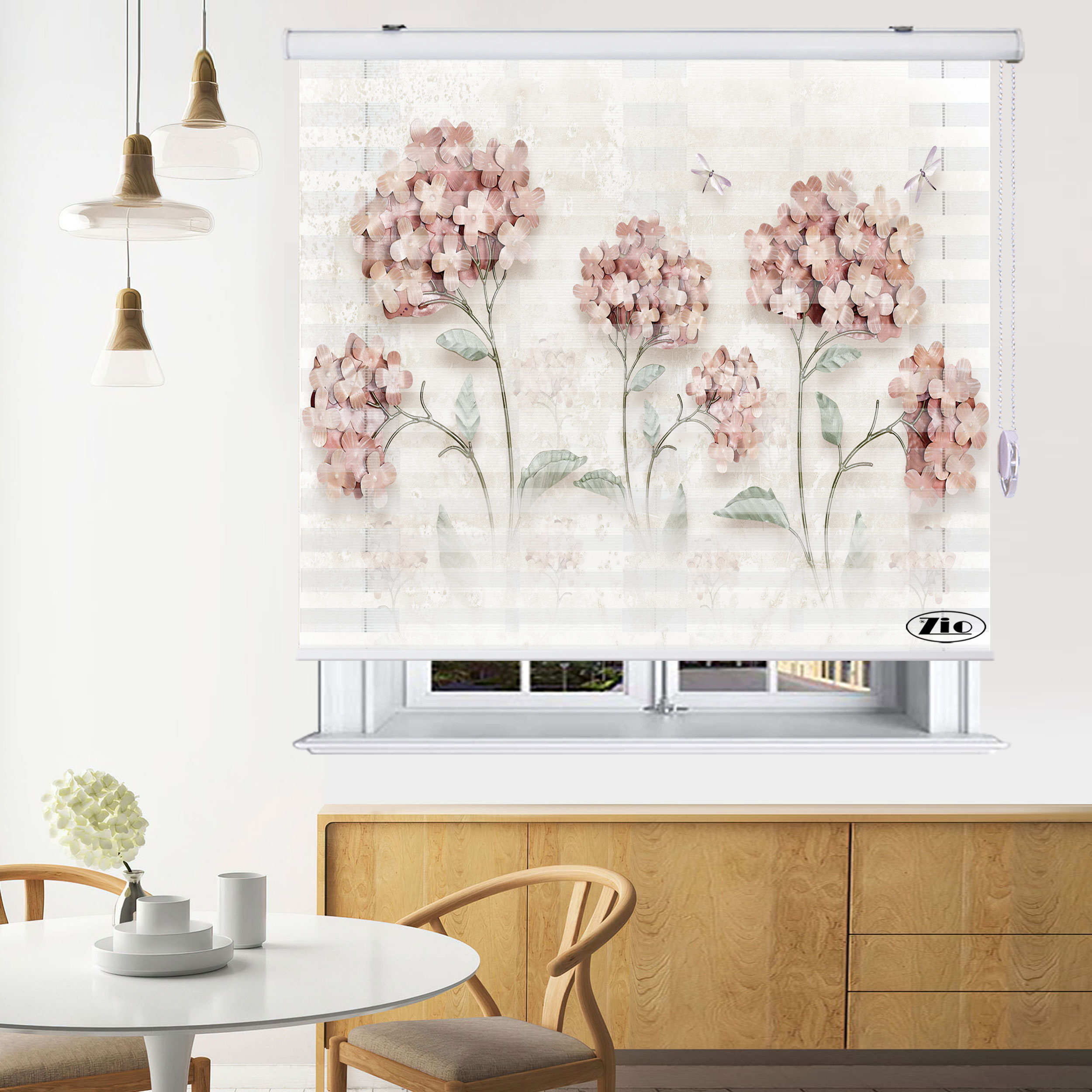 پرده زبرا زیو مدل 3D-1125 سایز 150x150 سانتی متر