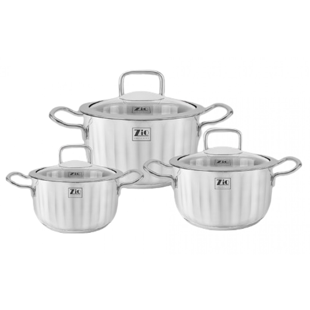 سرویس قابلمه استیل ۶ پارچه زیو مدل ZCS-1516-S22