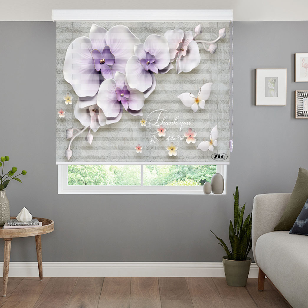 پرده زبرا زیو مدل 3D-1100 سایز 150x150 سانتی متر