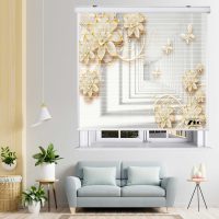 پرده زبرا زیو مدل سیلوئت 3D1237 سایز 150x150 سانتی متر