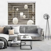 پرده زبرا زیو کد 3D1224 سایز 150x150 سانتی متر