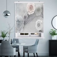 پرده زبرا زیو مدل سیلوئت 3D1282 سایز 150x150 سانتی متر