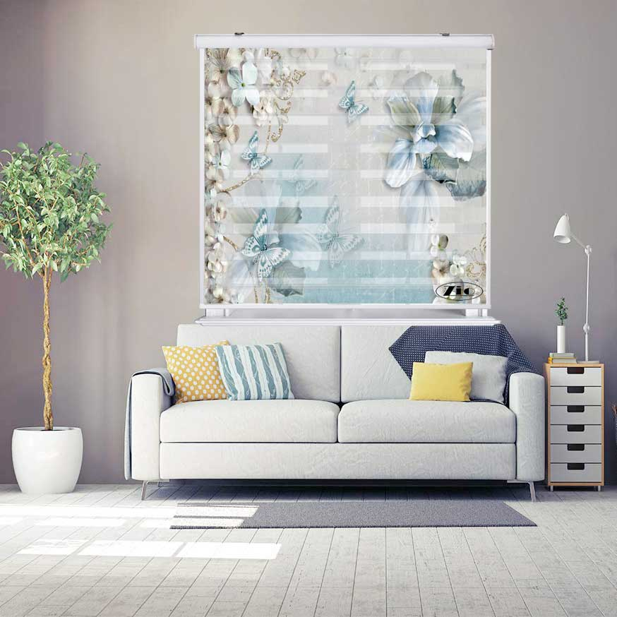 پرده زبرا زیو کد 3D1497 سایز 150X150 سانتی متر.