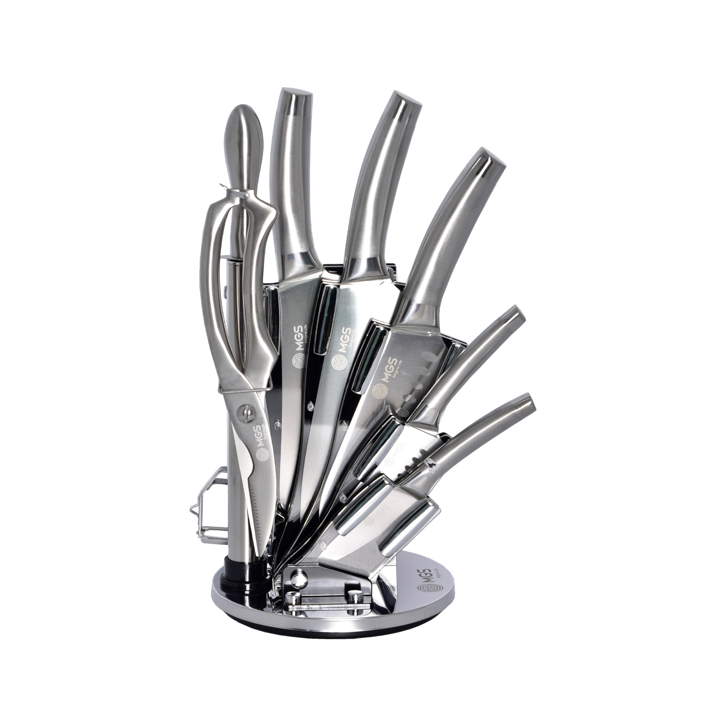 سرویس چاقو آشپزخانه 9 پارچه ام جی اس کد A1D