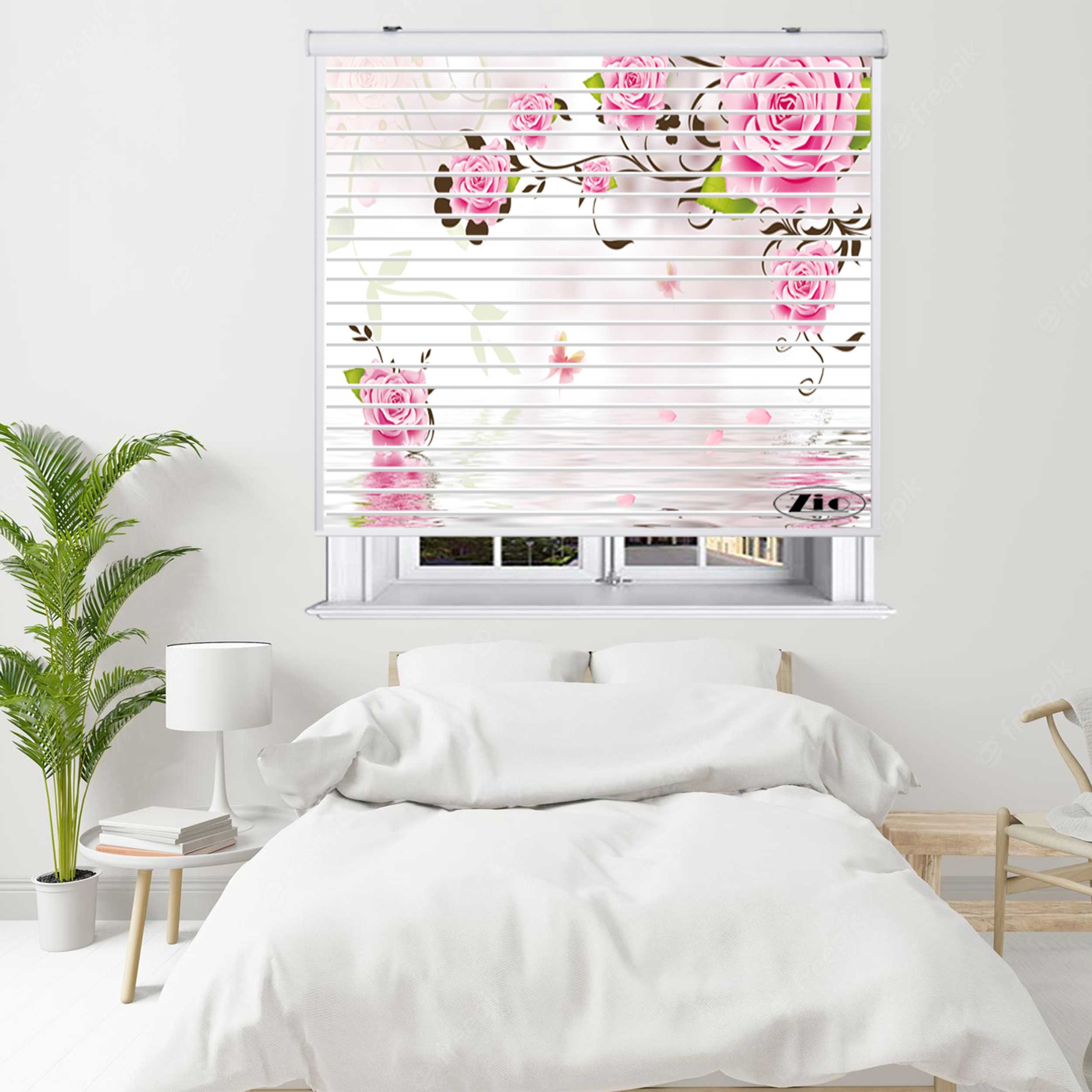 پرده زبرا زیو مدل سیلوئت 3D1426 سایز 150x150 سانتی متر