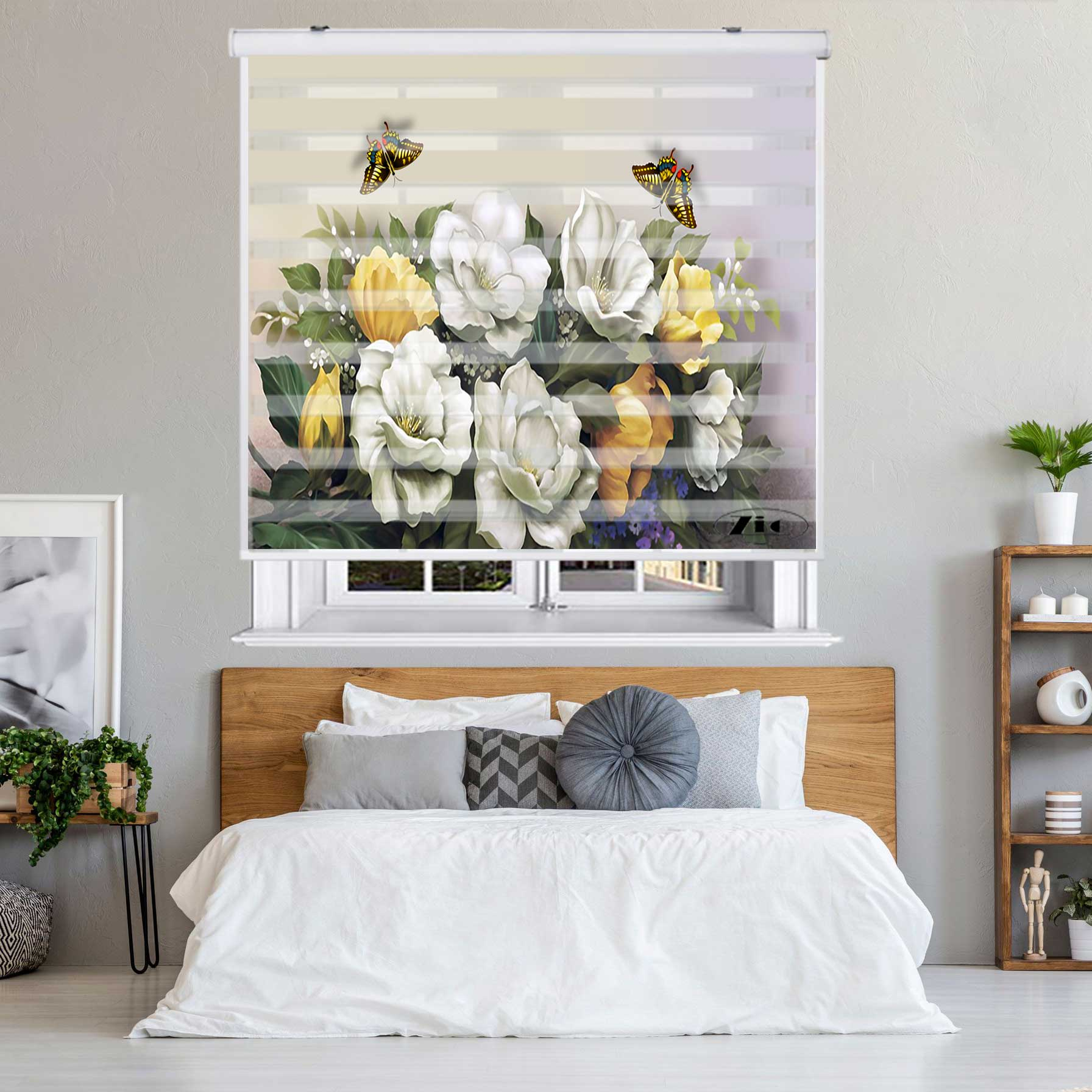پرده زبرا زیو کد P6062 سایز 150x150 سانتی متر