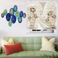 پرده زبرا زیو کد 3D1509 سایز 150X150 سانتی متر.