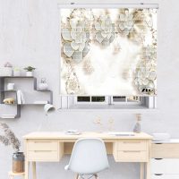 پرده زبرا زیو مدل سیلوئت 3D1232 سایز 150x150 سانتی متر