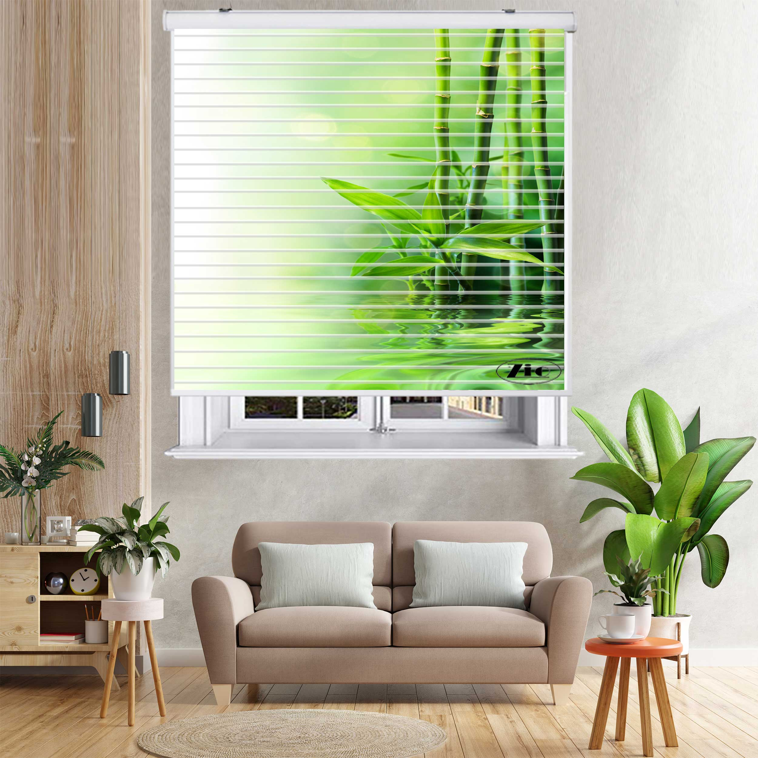 پرده زبرا زیو مدل سیلوئتO 7010 سایز 150x150 سانتی متر