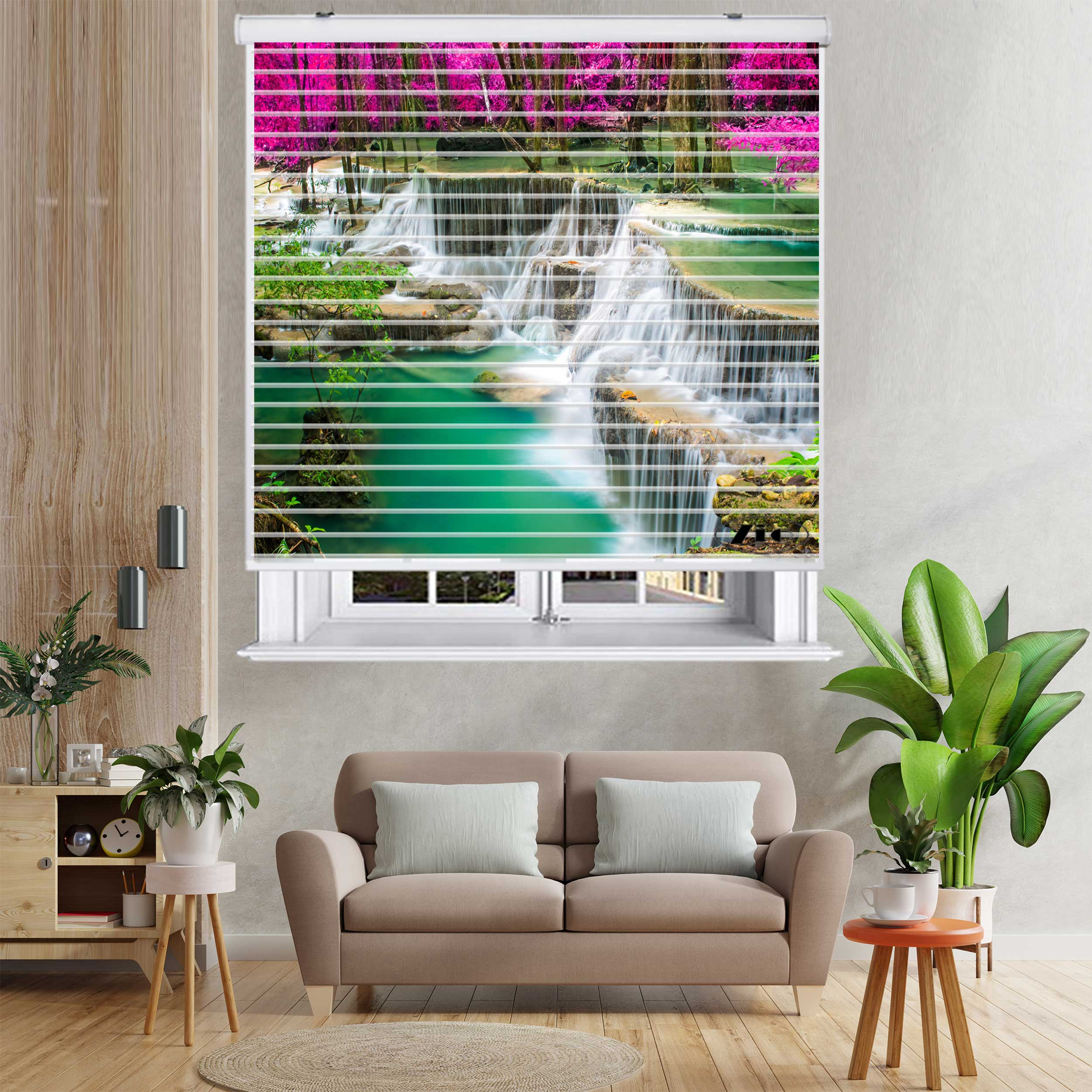 پرده زبرا زیو مدل L-5061 سایز 150x150 سانتی متر