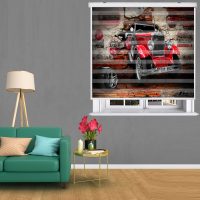 پرده زبرا زیو کد OV 7021 سایز 150x150 سانتی متر