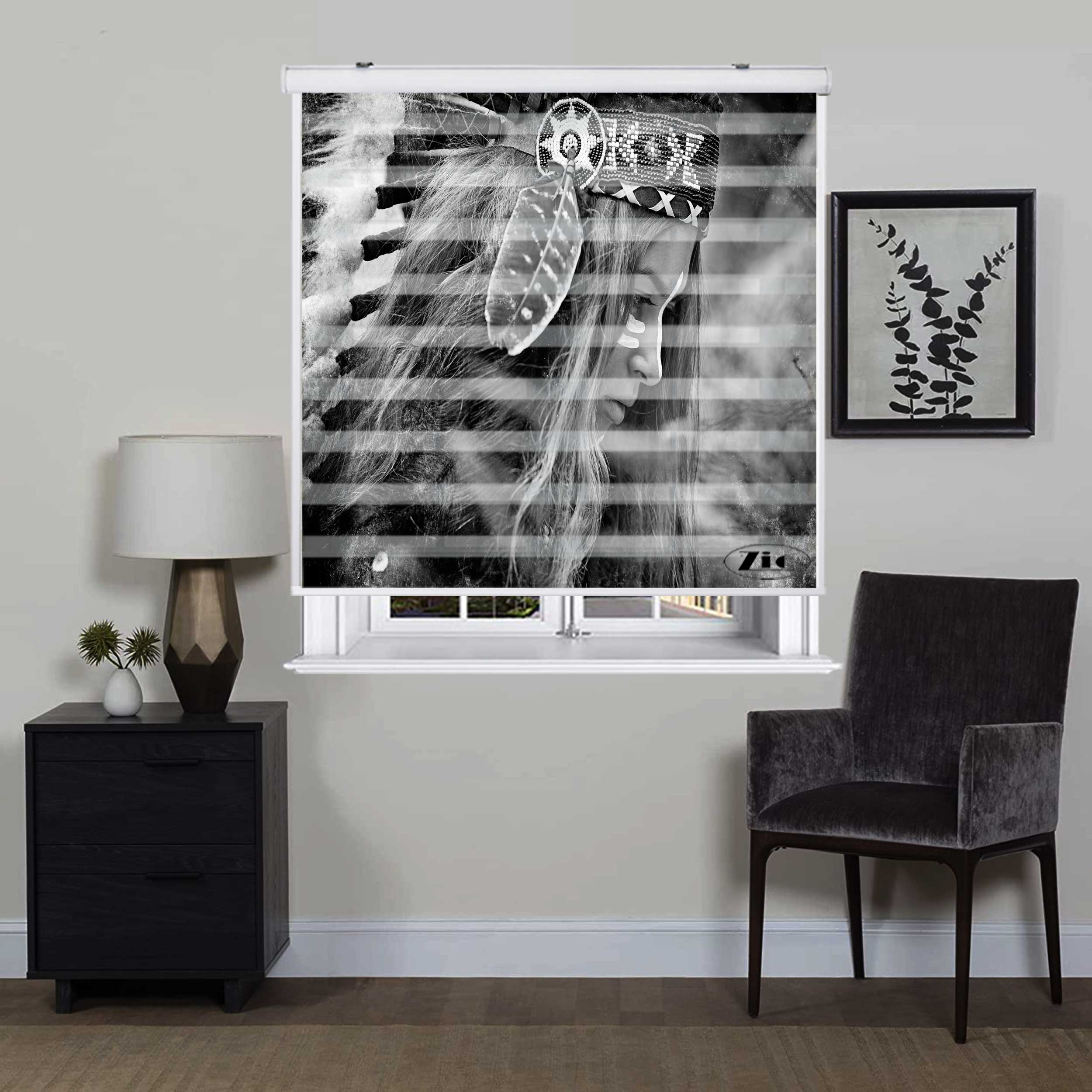 پرده زبرا زیو کد W4051 سایز 150X150 سانتی متر