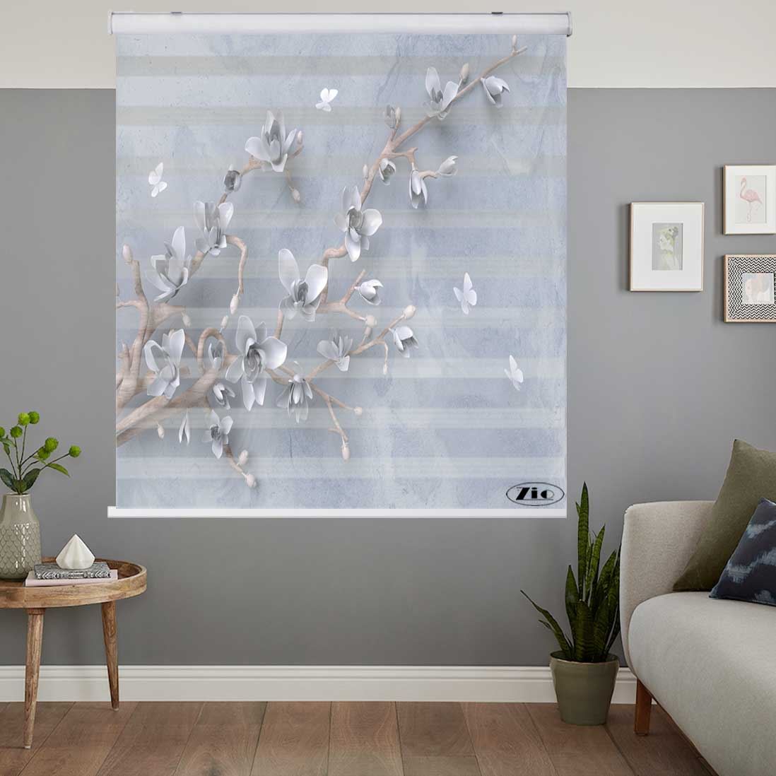 پرده زبرا زیو کد 3D1225 سایز 150x150 سانتی متر