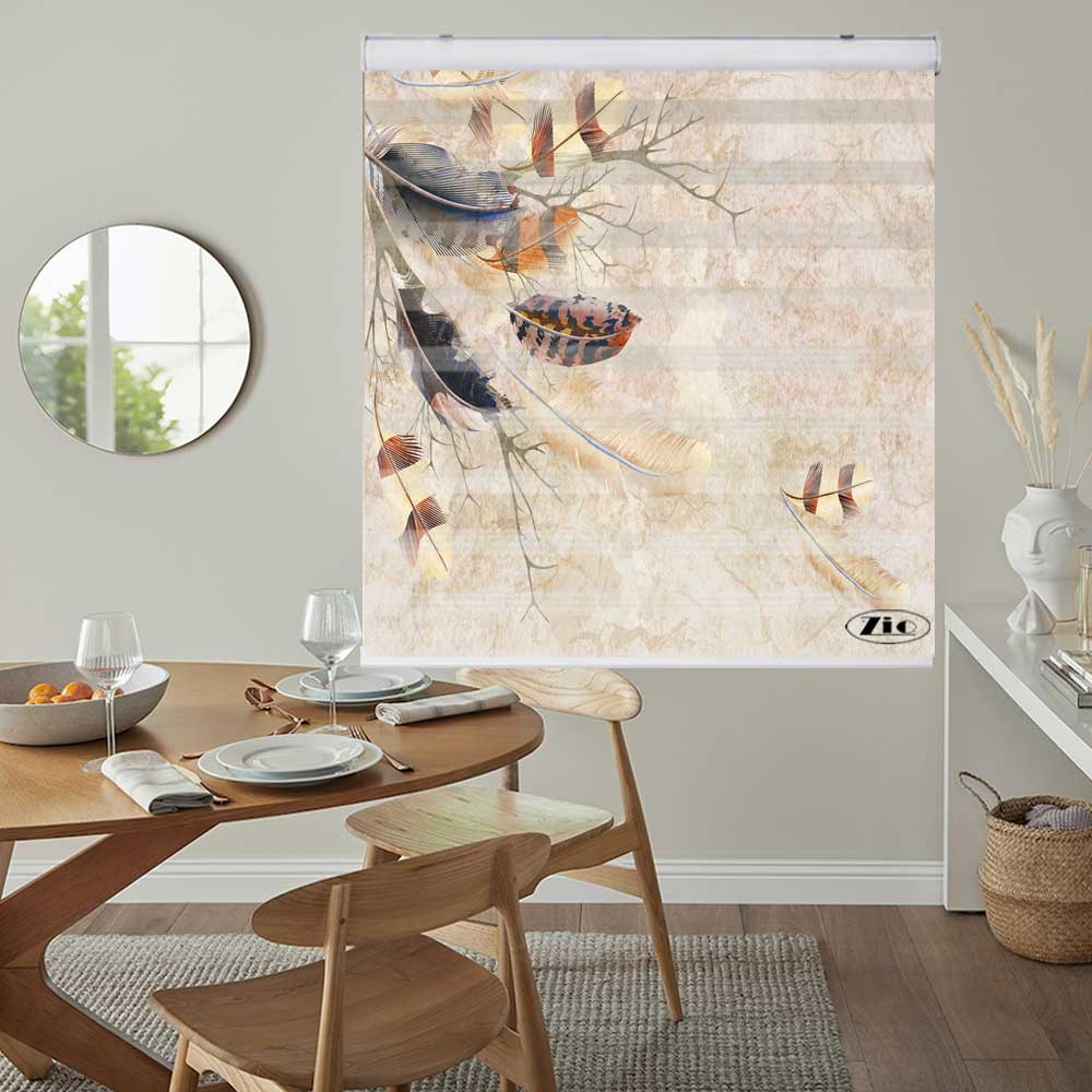 پرده زبرا زیو کد 3D1218 سایز 150x150 سانتی متر