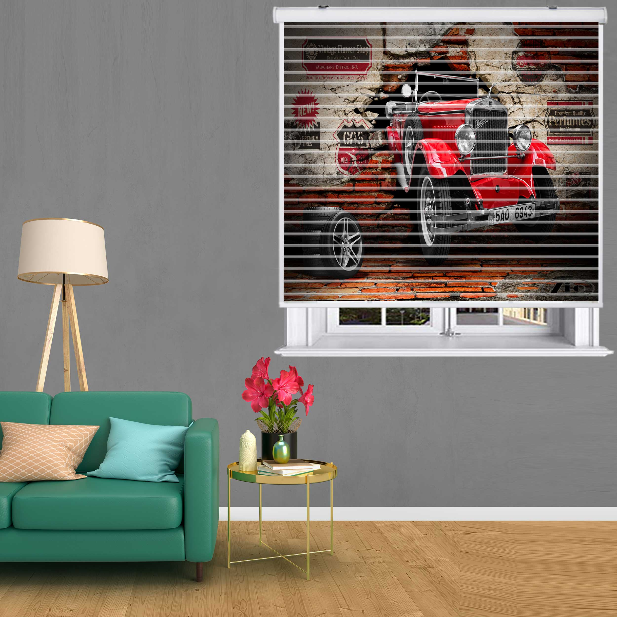 پرده زبرا زیو مدل سیلوئتOV 7021 سایز 150x150 سانتی متر