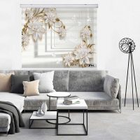 پرده زبرا زیو کد 3D1332 سایز 150x150 سانتی متر