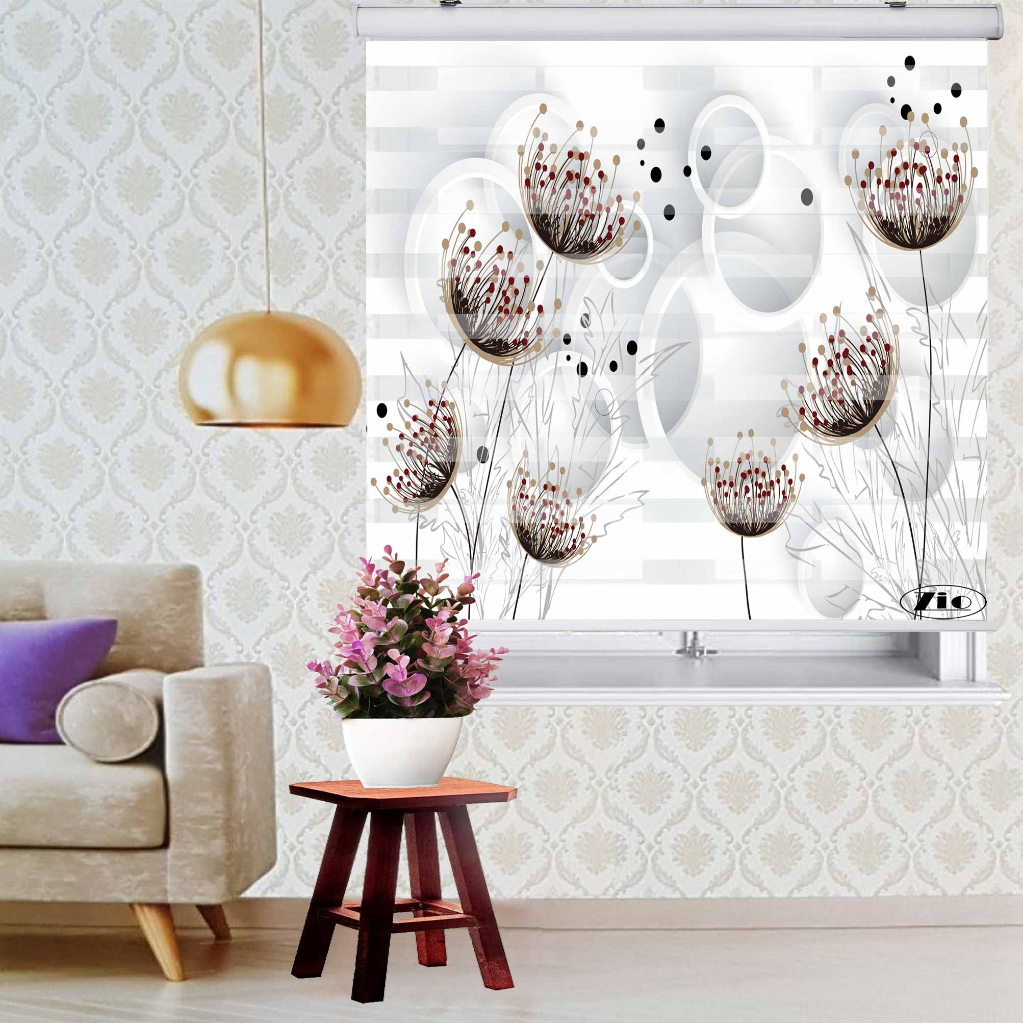 پرده زبرا زیو کد 3D1037 سایز 150x200 سانتی متر