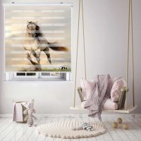 پرده زبرا زیو کد OA7053 سایز 150x150 سانتی متر