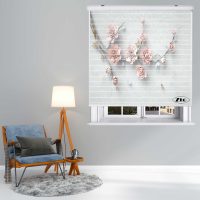 پرده زبرا زیو مدل سیلوئت کد 3D1180 سایز 150x150 سانتی متر