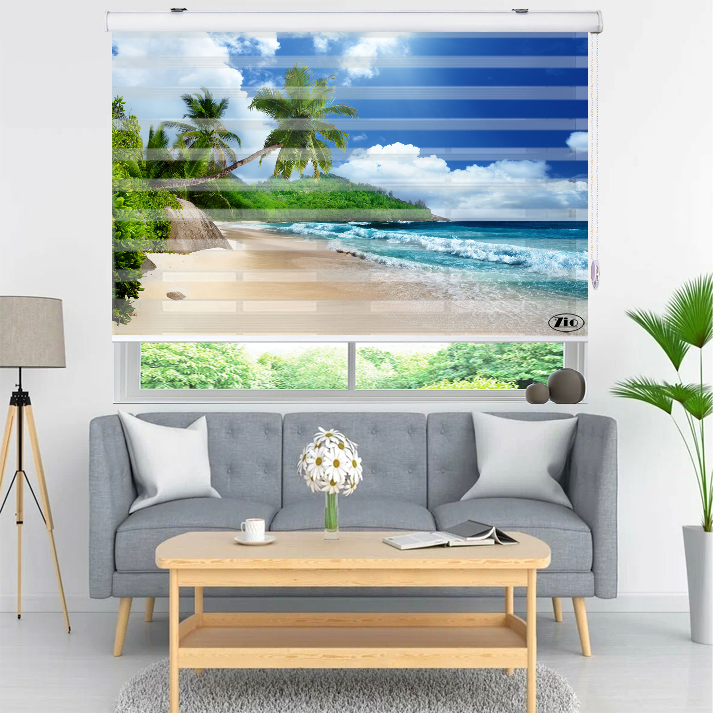 پرده زبرا زیو مدل L5022 سایز 150x200 سانتی متر
