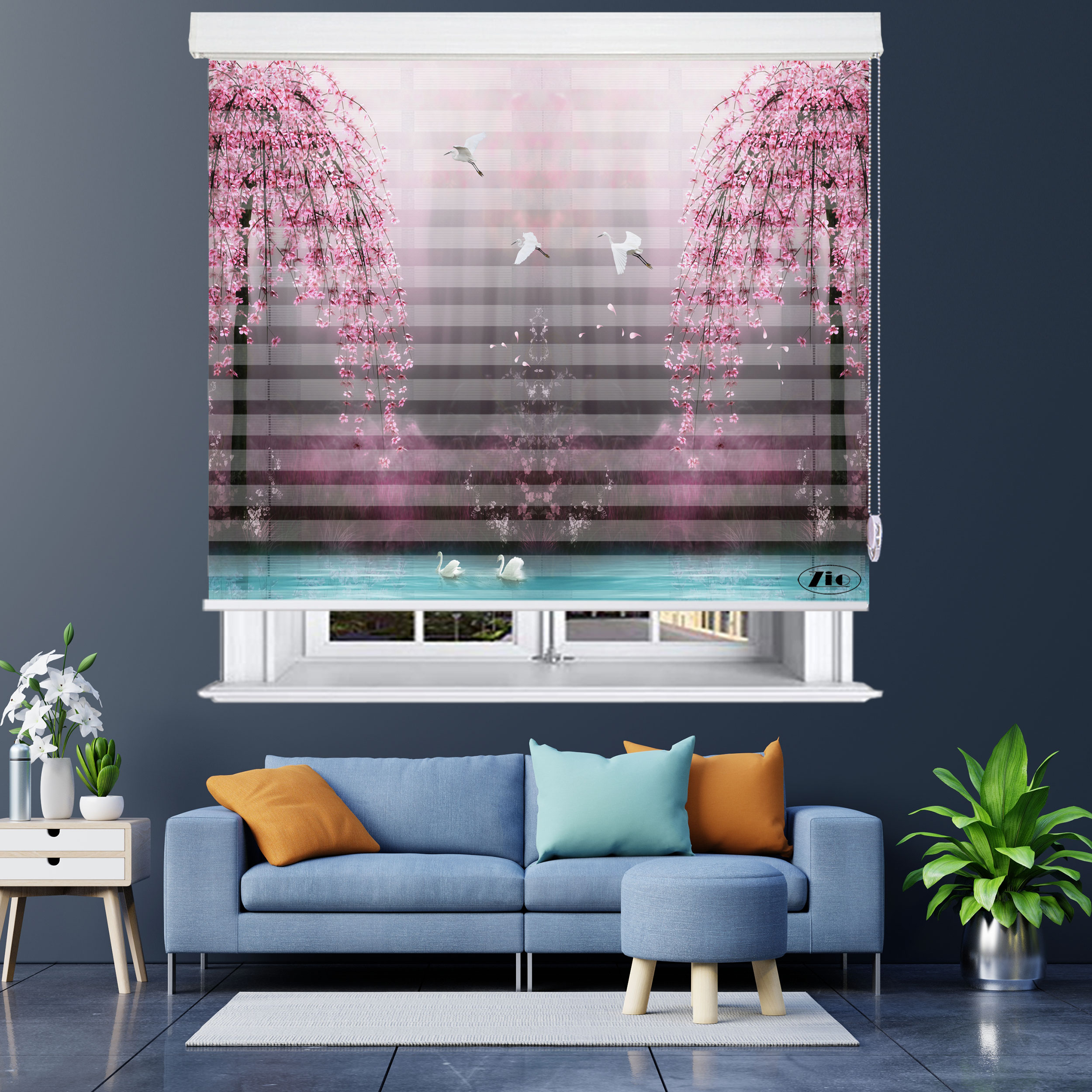 پرده زبرا زیو مدل 3D-1020 سایز 150x150 سانتی متر