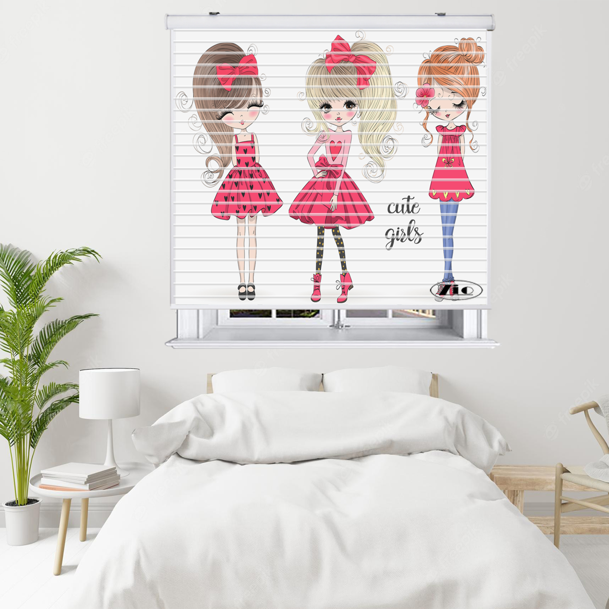 پرده زبرا زیو مدل سیلوئت K3028 سایز 150x150 سانتی متر
