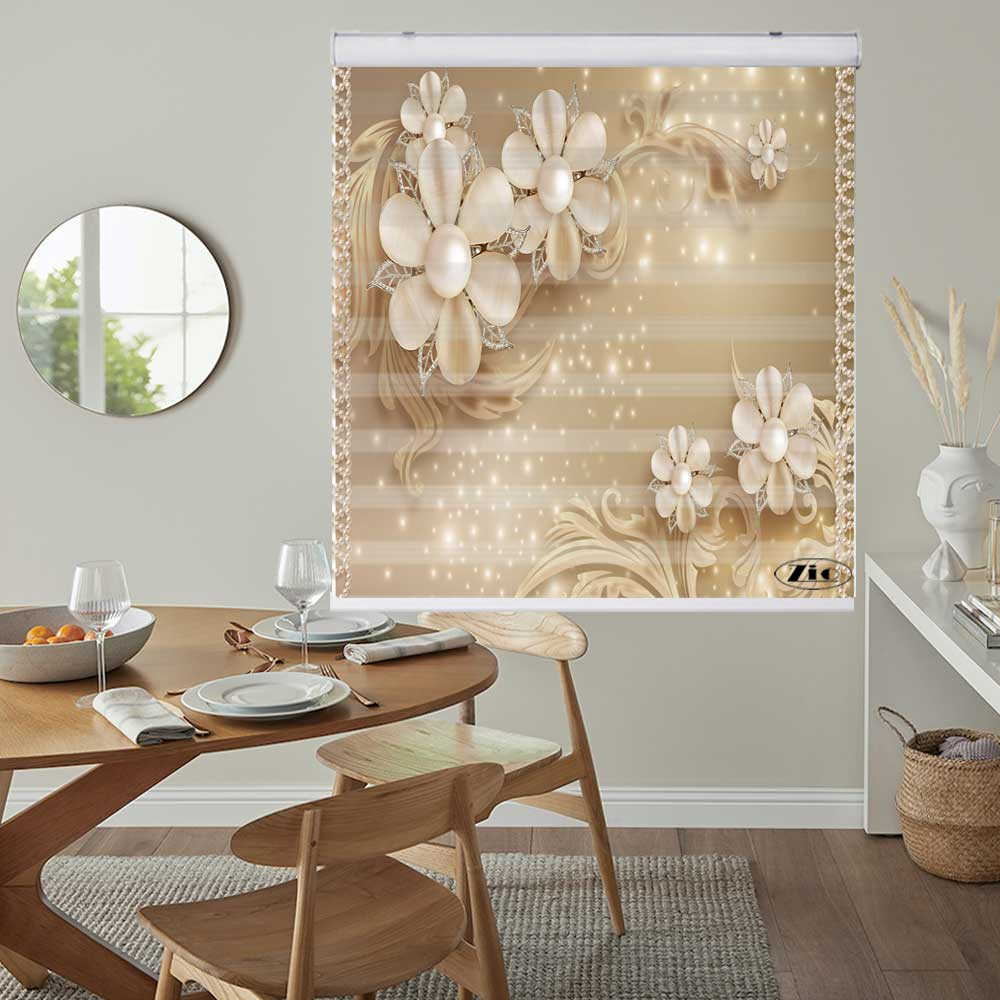 پرده زبرا زیو کد 3D1319 سایز 150x150 سانتی متر