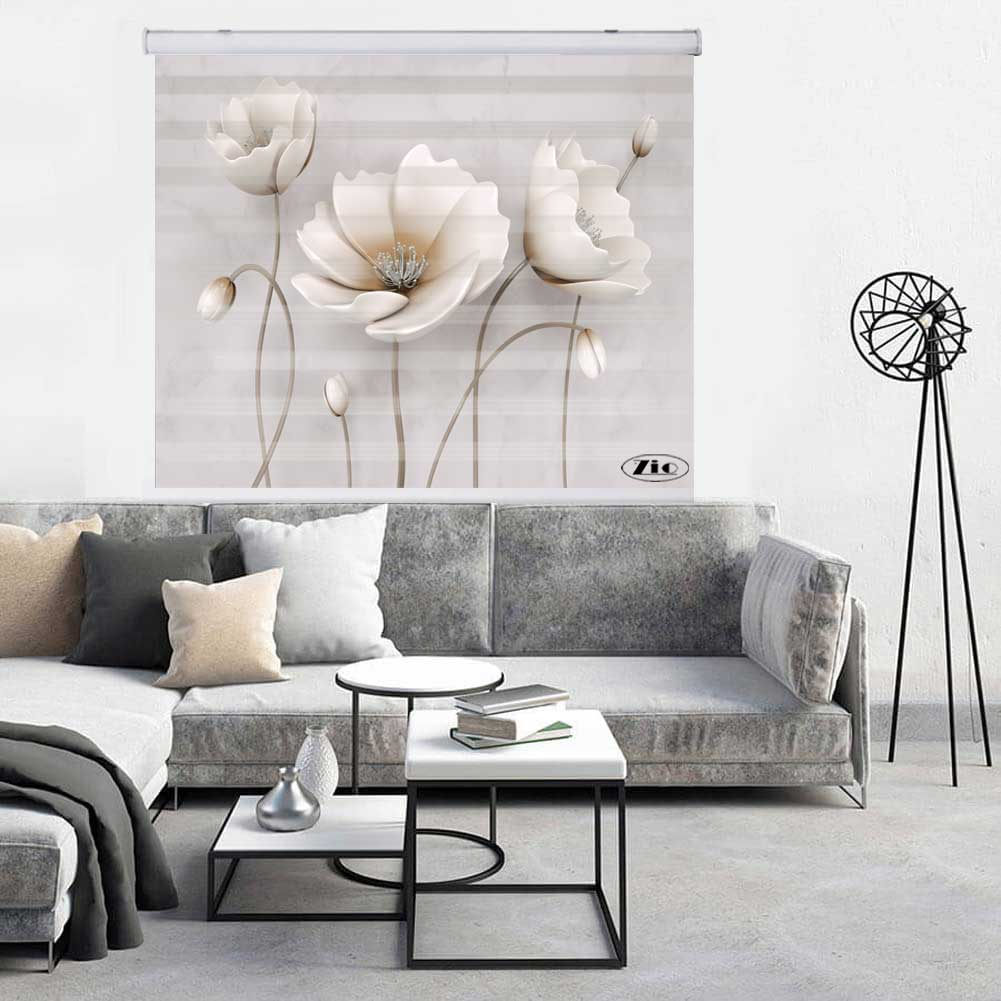 پرده زبرا زیو کد 3D1353 سایز 150x150 سانتی متر