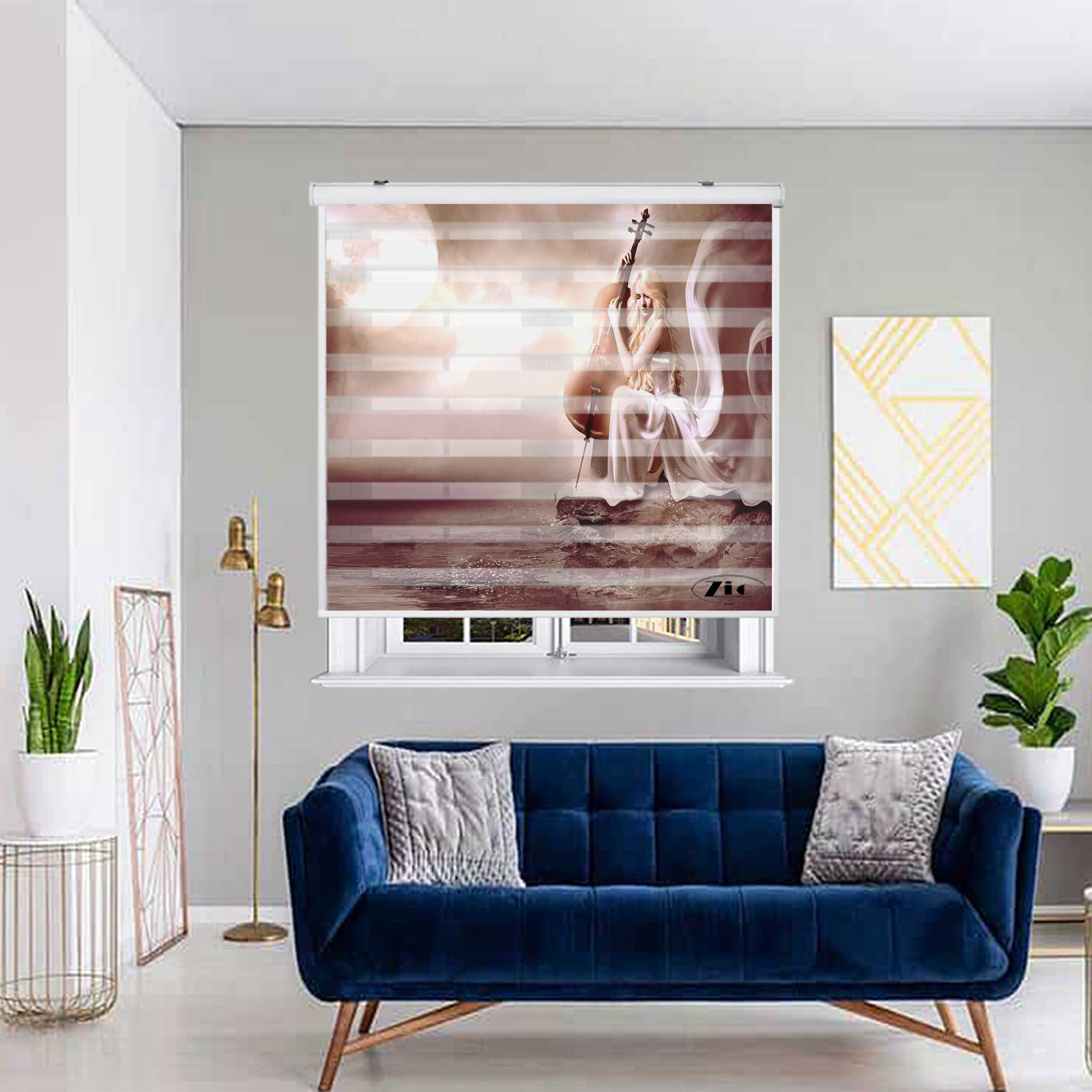 پرده زبرا زیو کد W4089 سایز 150X150 سانتی متر