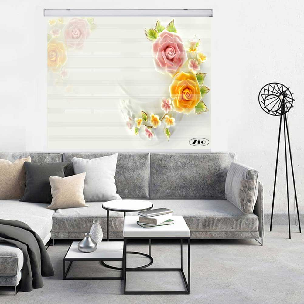 پرده زبرا زیو کد 3D1390 سایز 150x150 سانتی متر